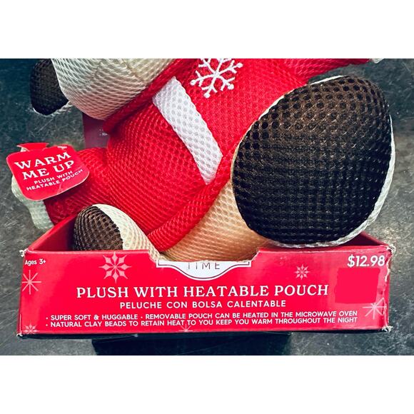 New Warm Me Up Plush Doggie. Heatable Reusable Pouch. By Holiday Time - Picture 2 of 4